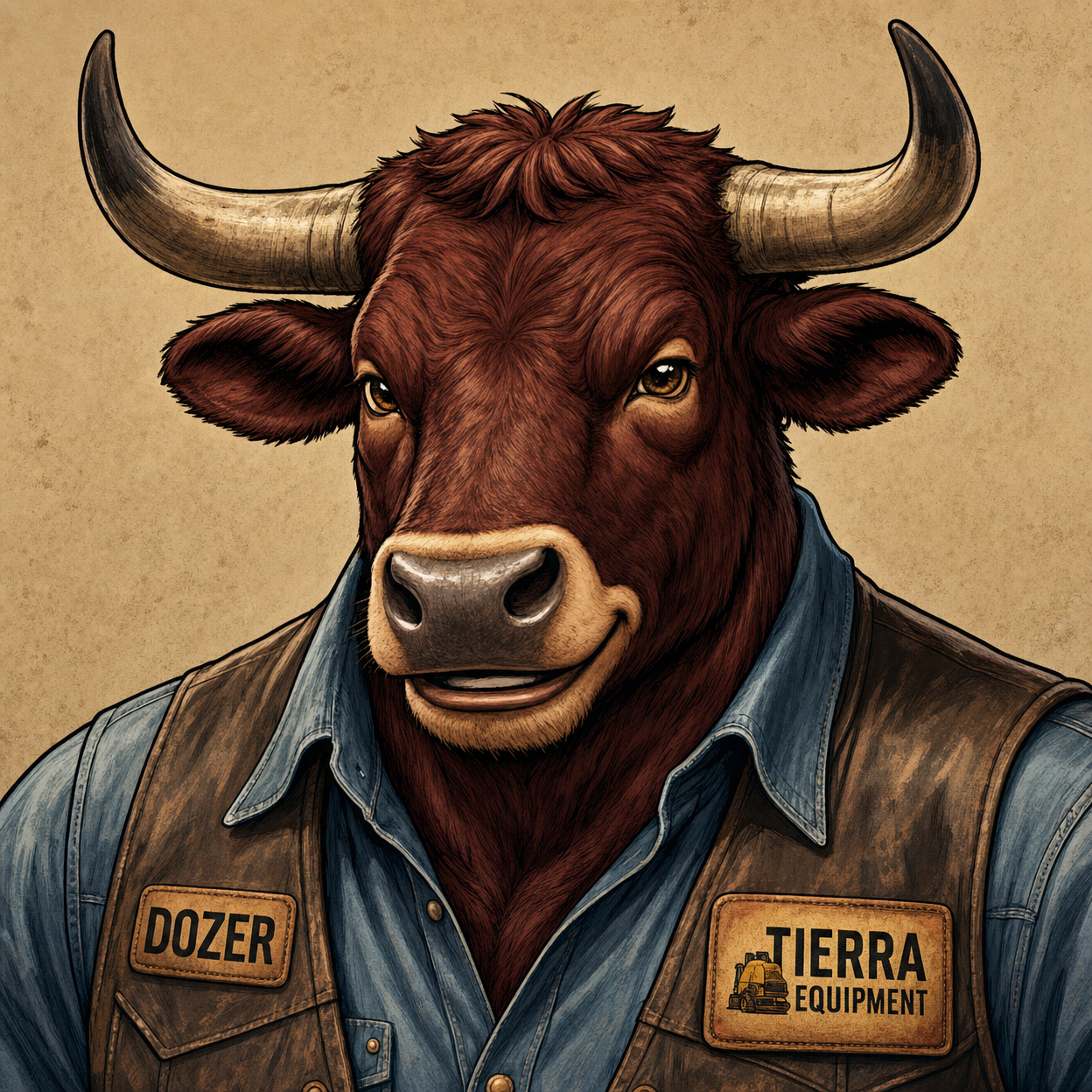 Dozer — Tierra Equipment Mascot